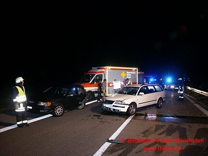 Verkehrsunfall auf der A 96 von Bad Wörishofen in Fahrtrichtung Buchloe
